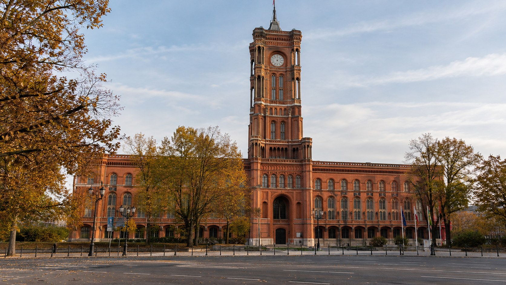 KI-generiertes Symbolbild: Das Rote Rathaus in Berlin.